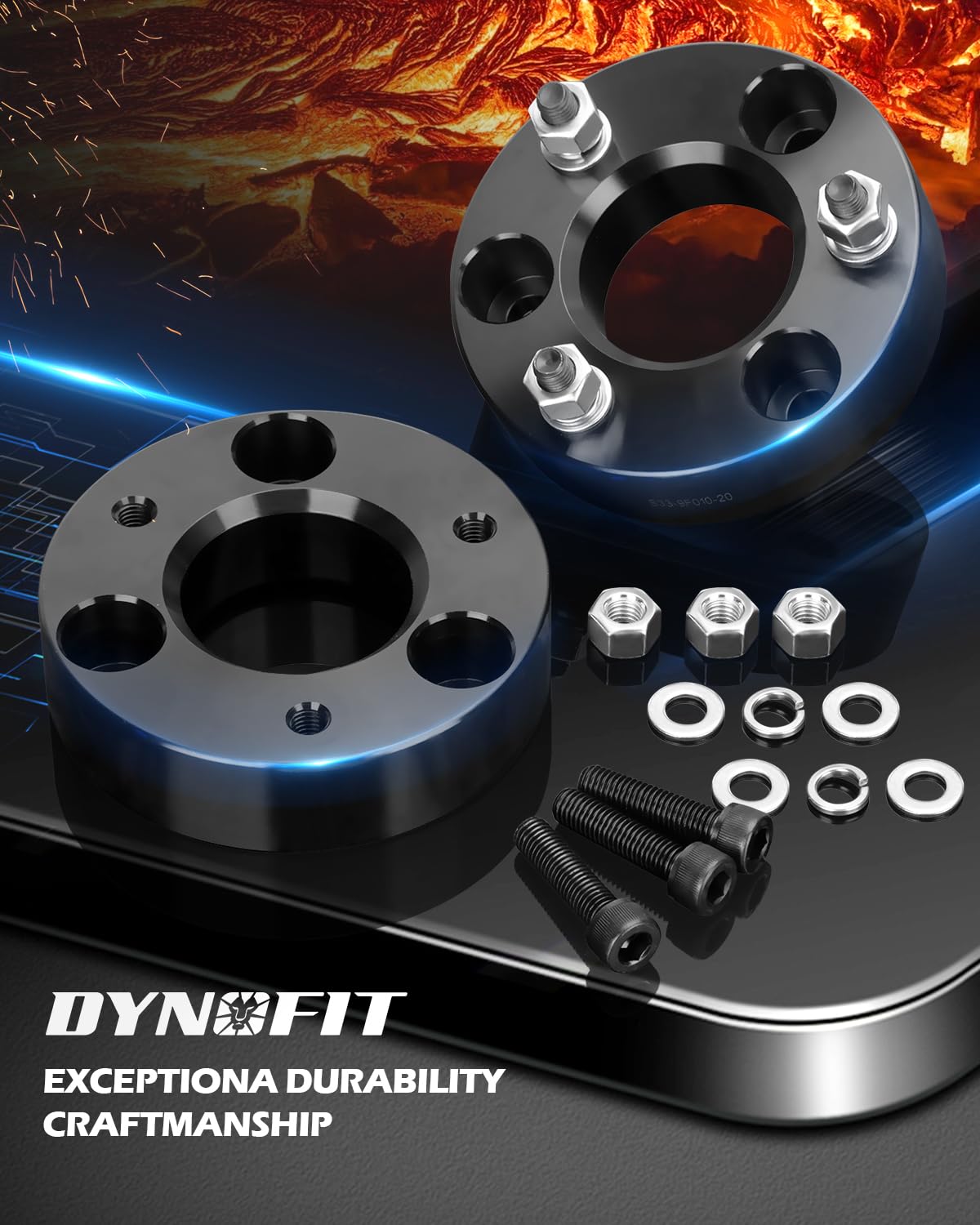 dynofit side profile of lifted Ram1500 illustrating two-inch higher front stance