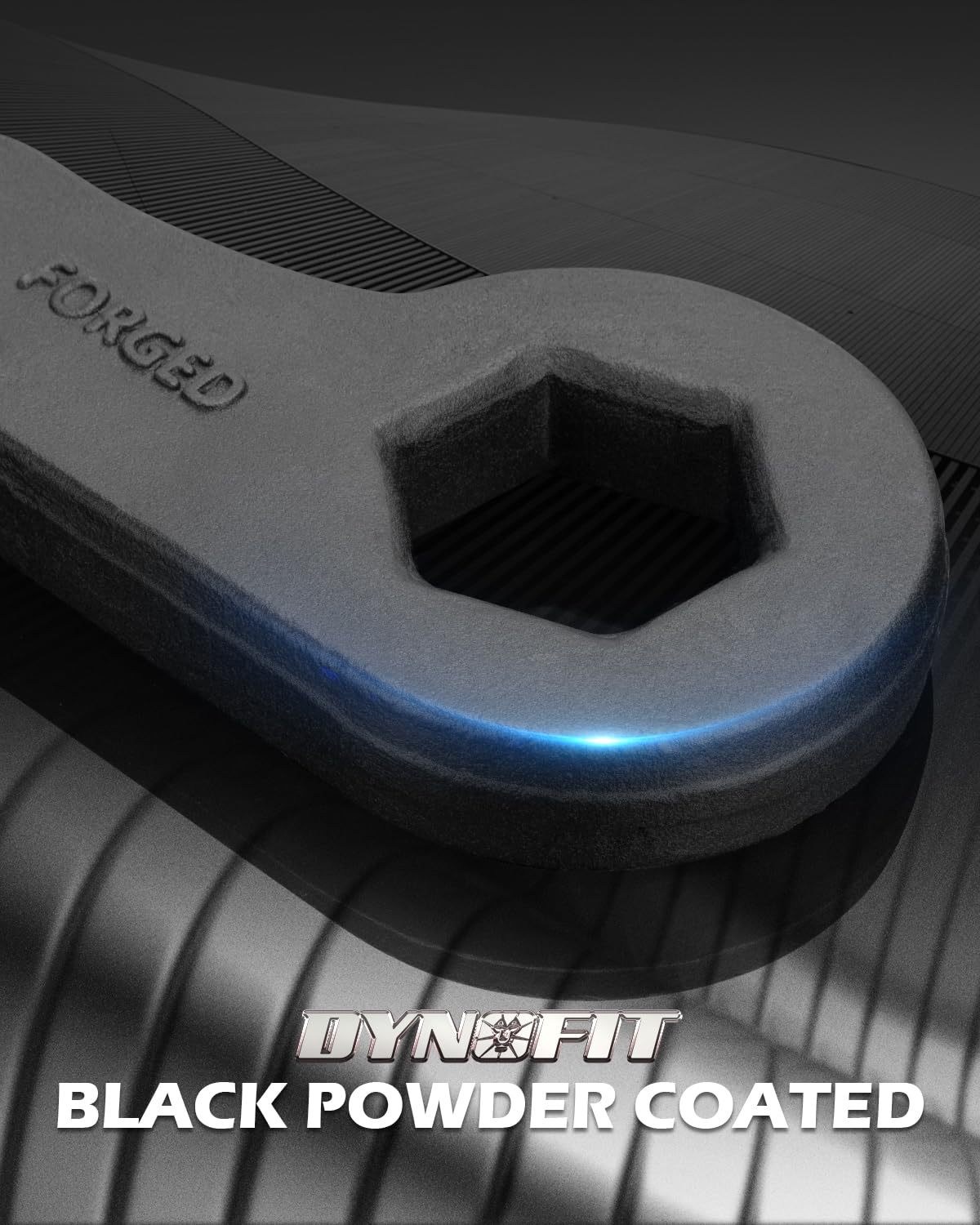 dynofit torsion key beside ruler demonstrating compact dimensions benefit