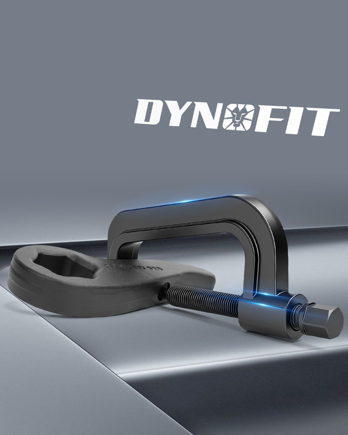 dynofit tool neatly inside orange carrying case for organized transport