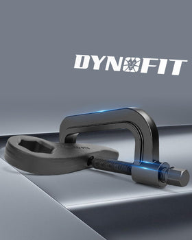 dynofit tool neatly inside orange carrying case for organized transport