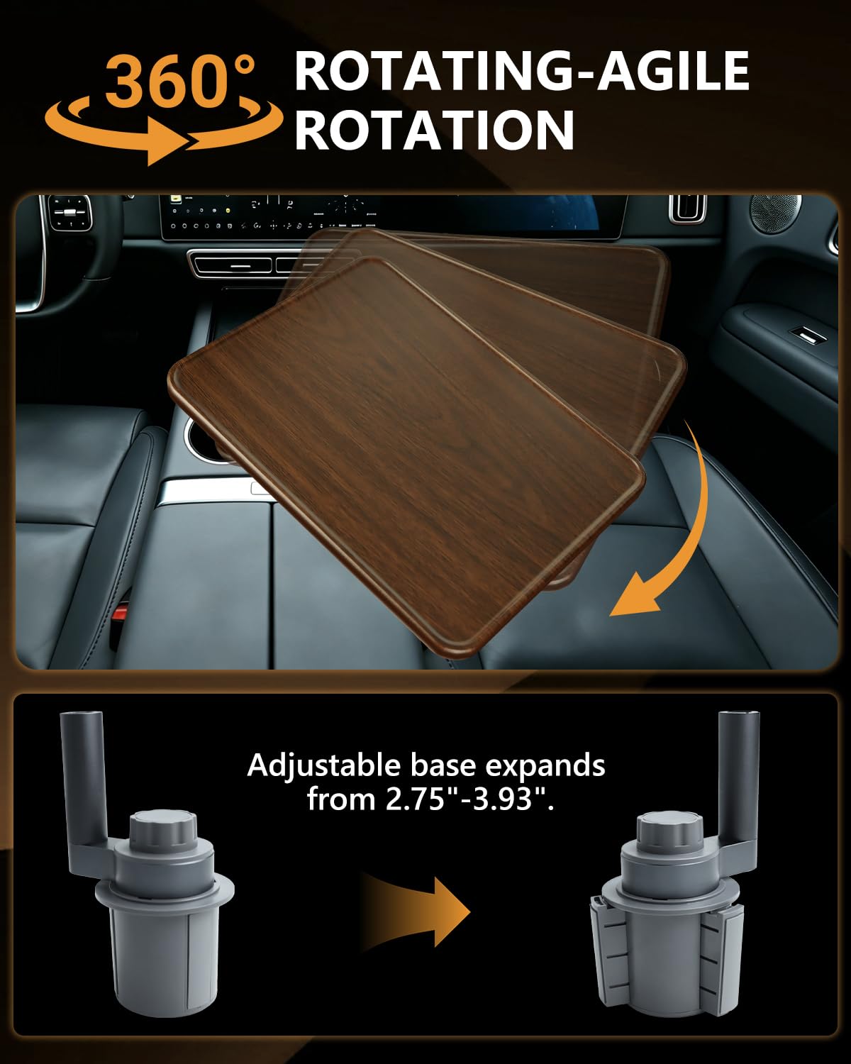 DYNVEX magnetic base in cup holder highlighting secure mounting and stability