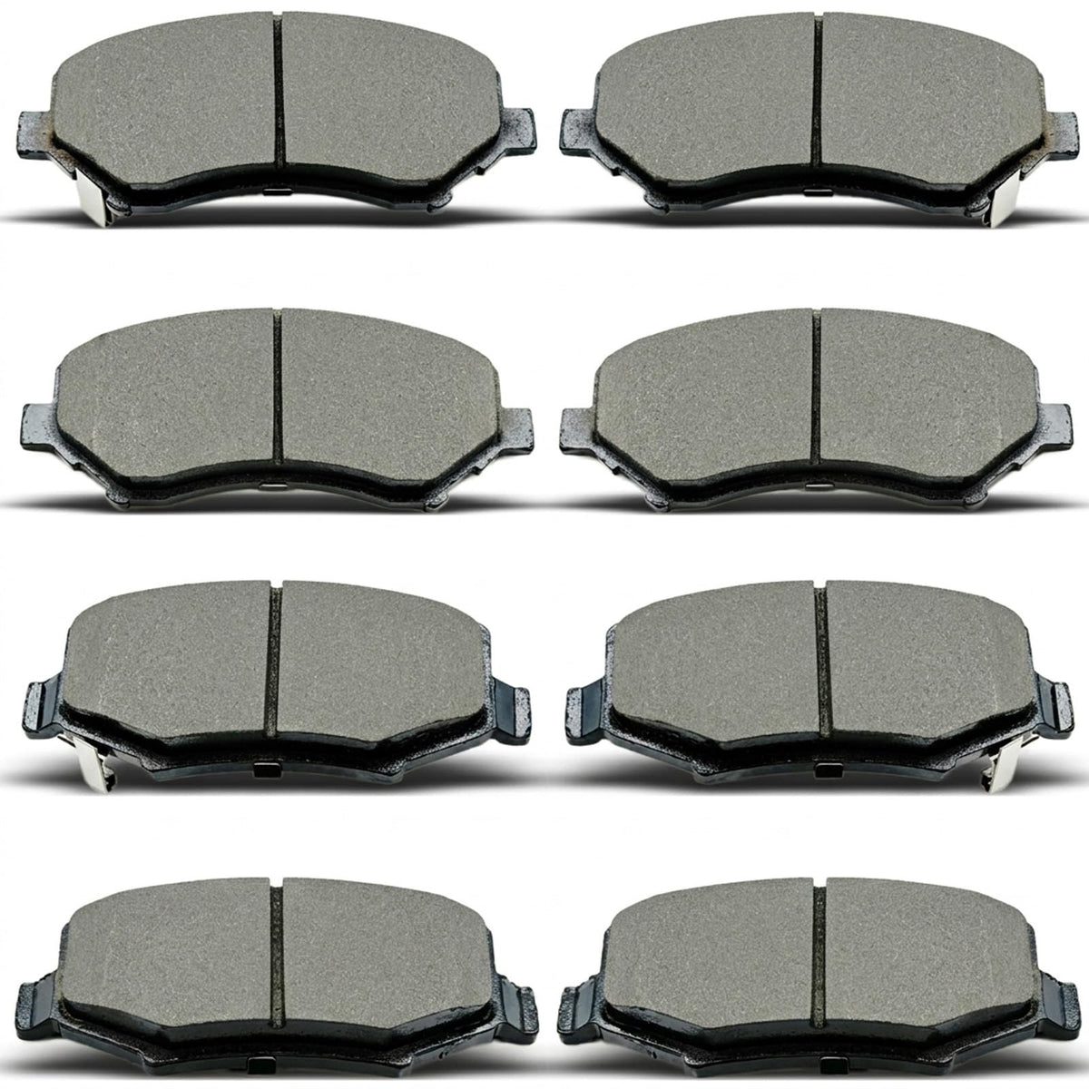 DYZJKWJW full front and rear brake pad kit displayed, clear complete replacement benefit