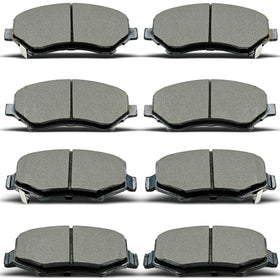 DYZJKWJW full front and rear brake pad kit displayed, clear complete replacement benefit