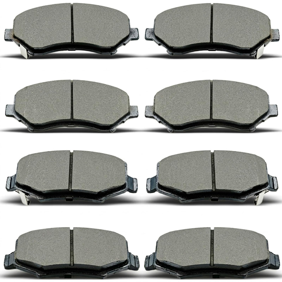 DYZJKWJW full front and rear brake pad kit displayed, clear complete replacement benefit