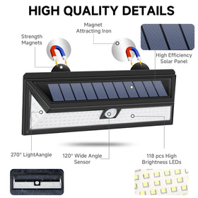 DZGKGM close-up of 118 LED array and housing texture for durability benefit
