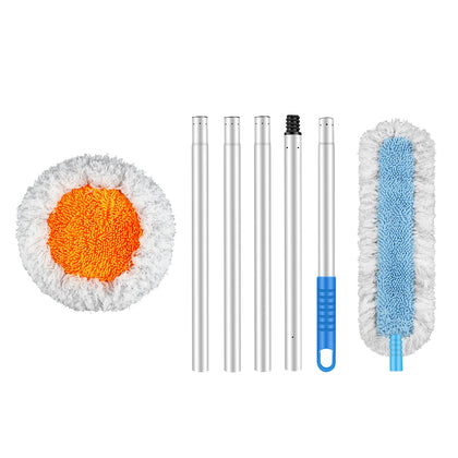 DZGKGM front view of awning mop kit showing pole and two heads for easy cleaning