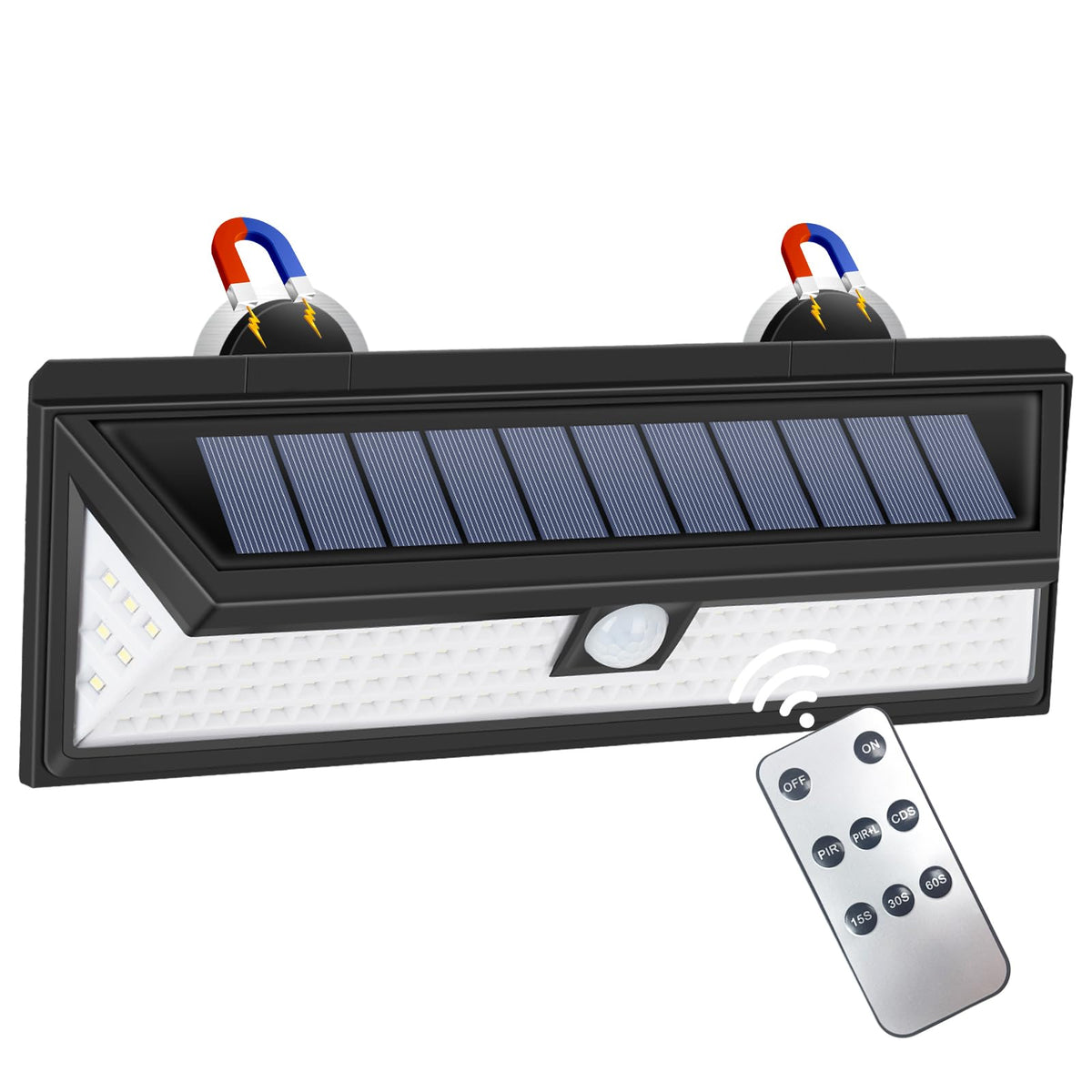 DZGKGM front view mounted on RV showing bright porch illumination benefit