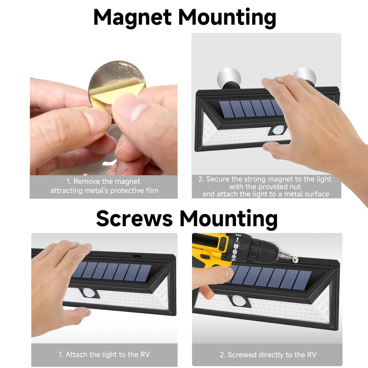 DZGKGM nighttime illumination at RV door highlighting improved safety benefit