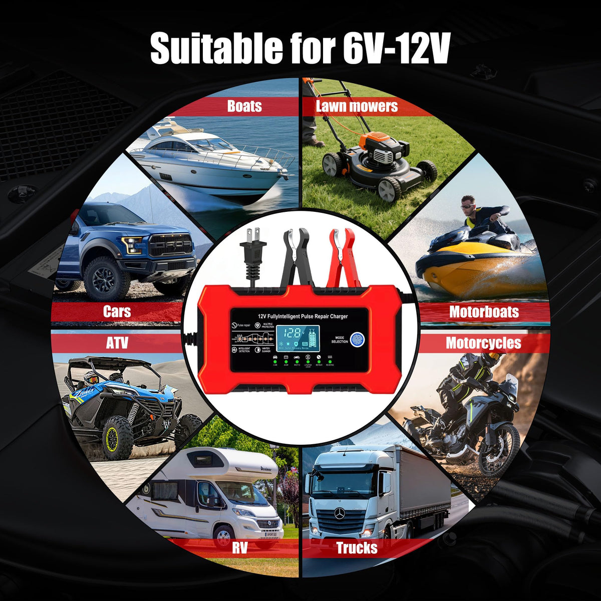 DZPIMROI maintainer hooked to a motorcycle battery preserving battery life