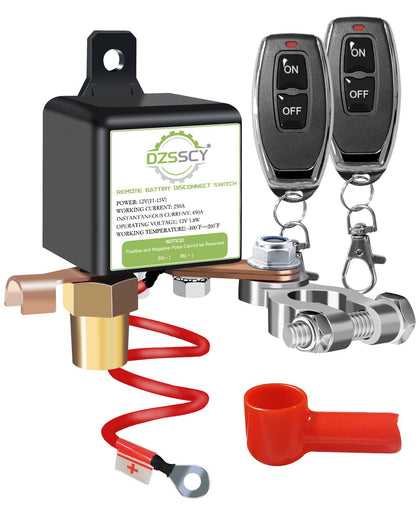 DZSSCY front view of remote kill switch showing compact housing and labels for easy identification