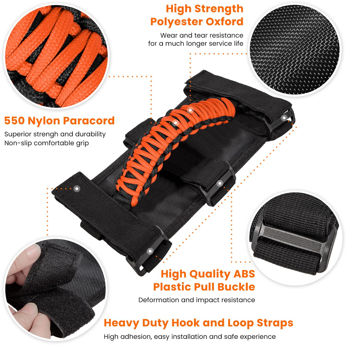 E-cowlboy ABS buckle detail showing strong secure fastener for safety