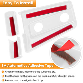 E-cowlboy adhesive backing with 3M tape detail for secure, no-drill installation