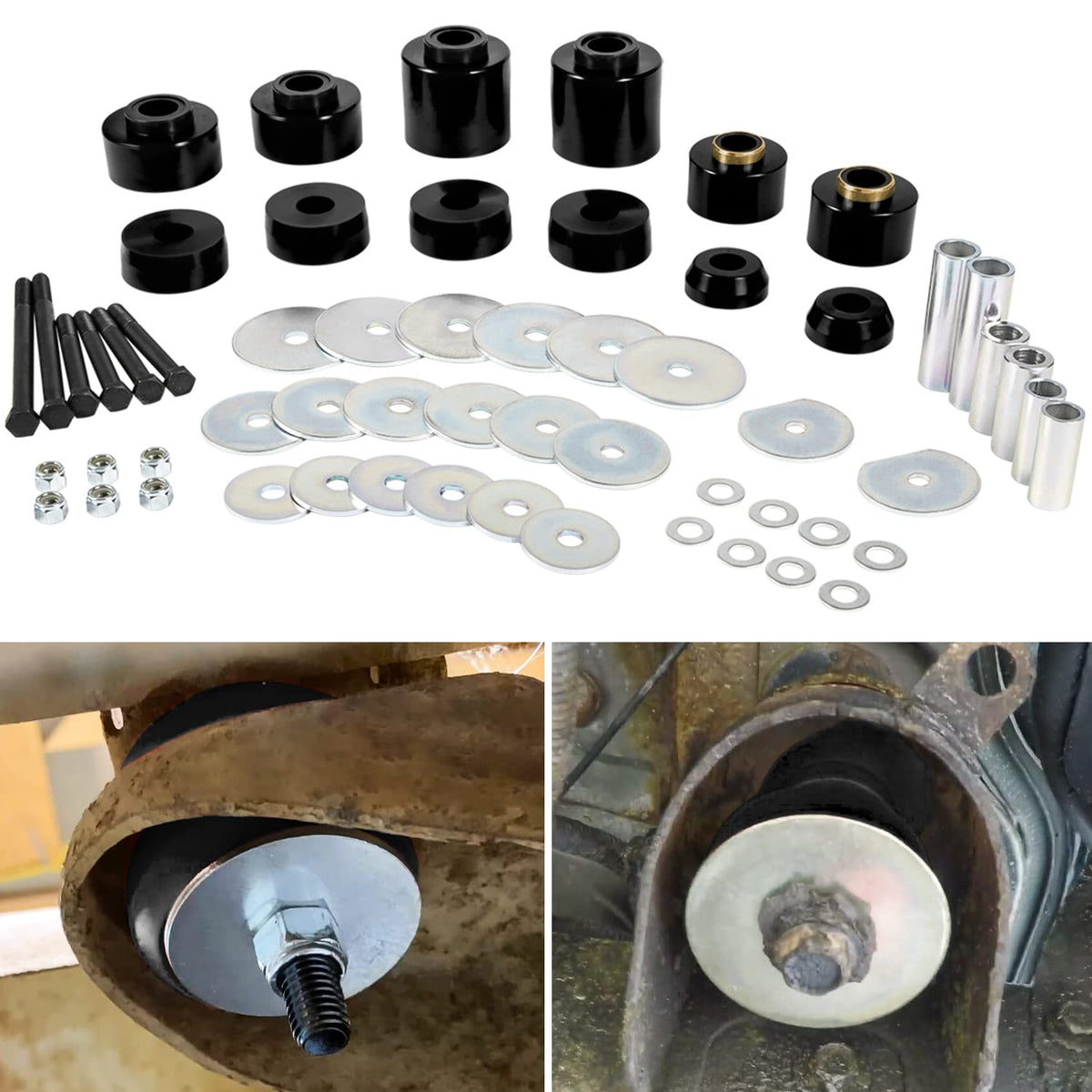 E-cowlboy front packaging showing full body mount kit and included hardware for easy replacement
