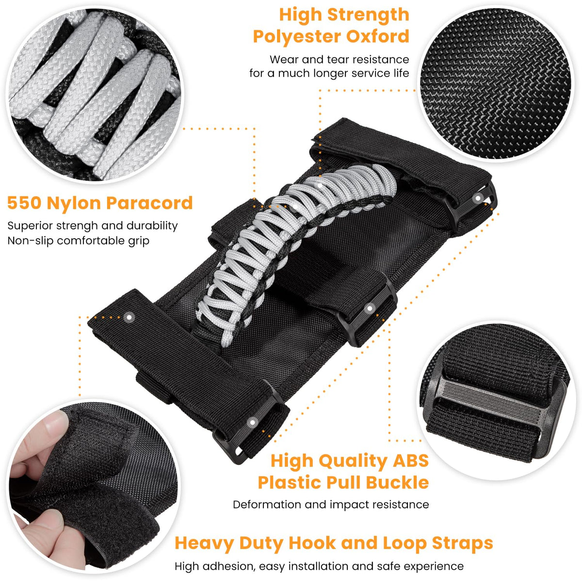 E-cowlboy ABS buckle and straps detail showing secure fastening benefit