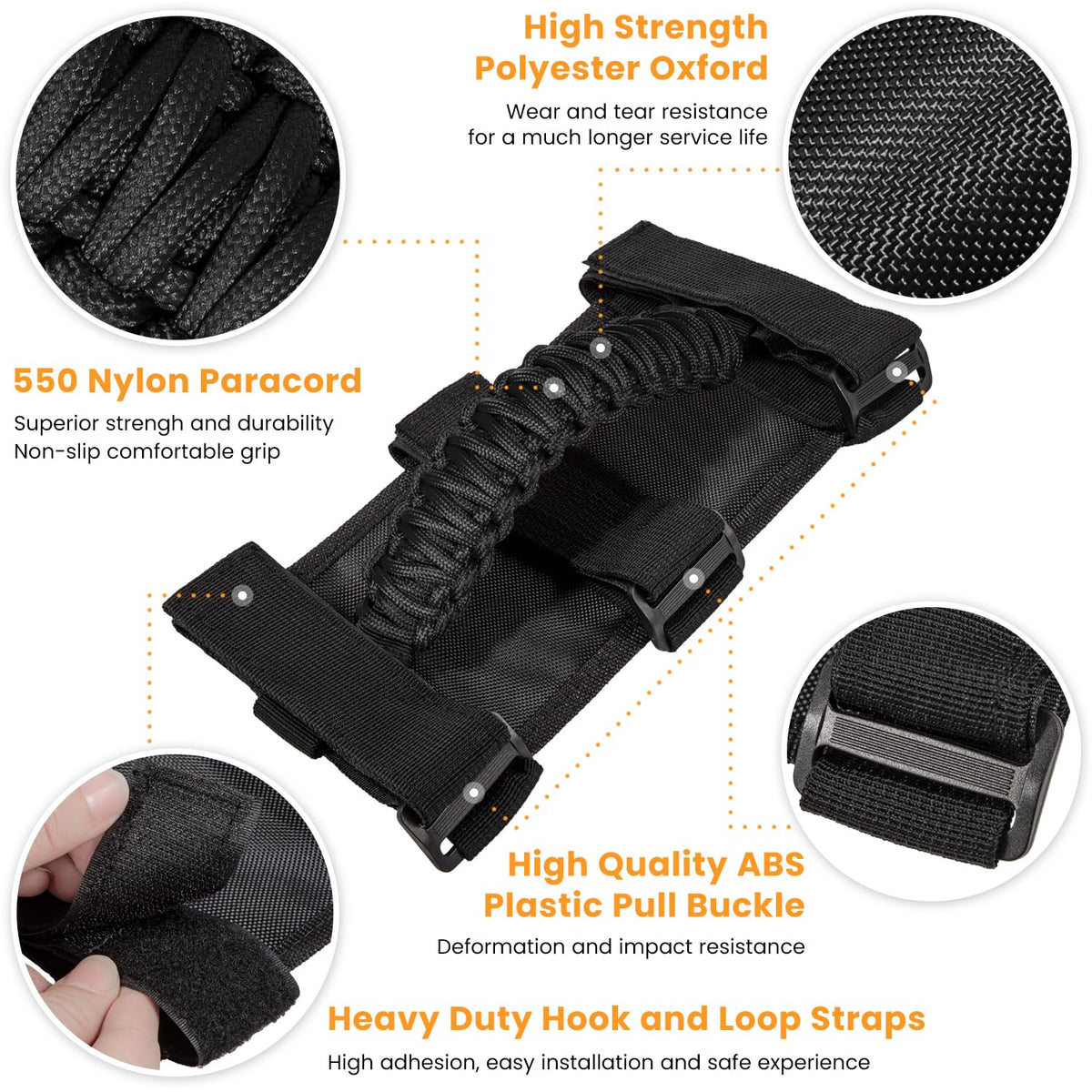 E-cowlboy detailed ABS buckle and hook-and-loop strap demonstrating durable fasten and adjustment