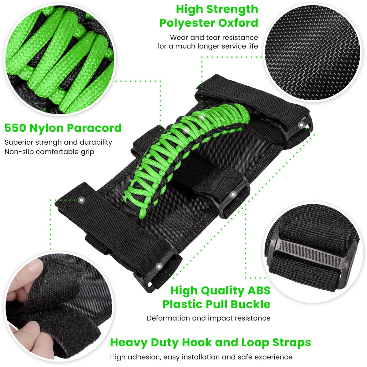 E-cowlboy strong ABS buckle and hook-and-loop strap for fast mounting