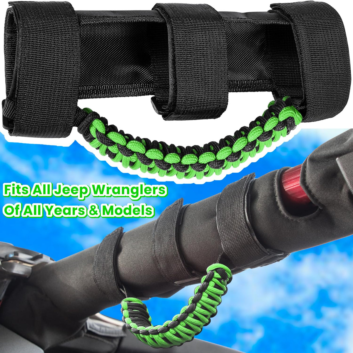 E-cowlboy close-up of braided 550 paracord grip offering a secure hold
