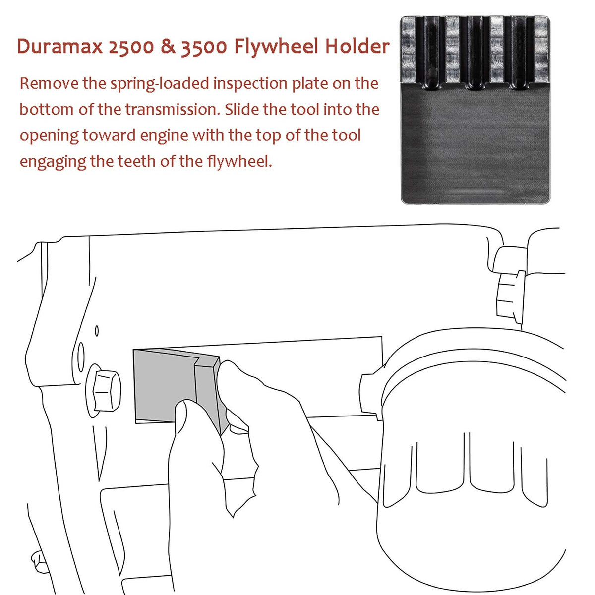 E-cowlboy close-up of toothed engagement piece showing precise teeth for secure flywheel hold