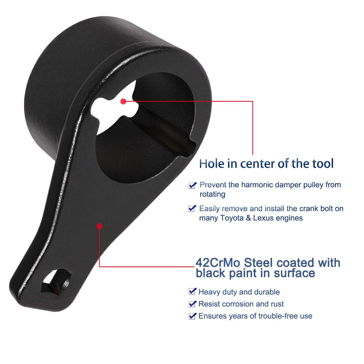 E-cowlboy low-profile harmonic damper holder fits tight engine bays advantage
