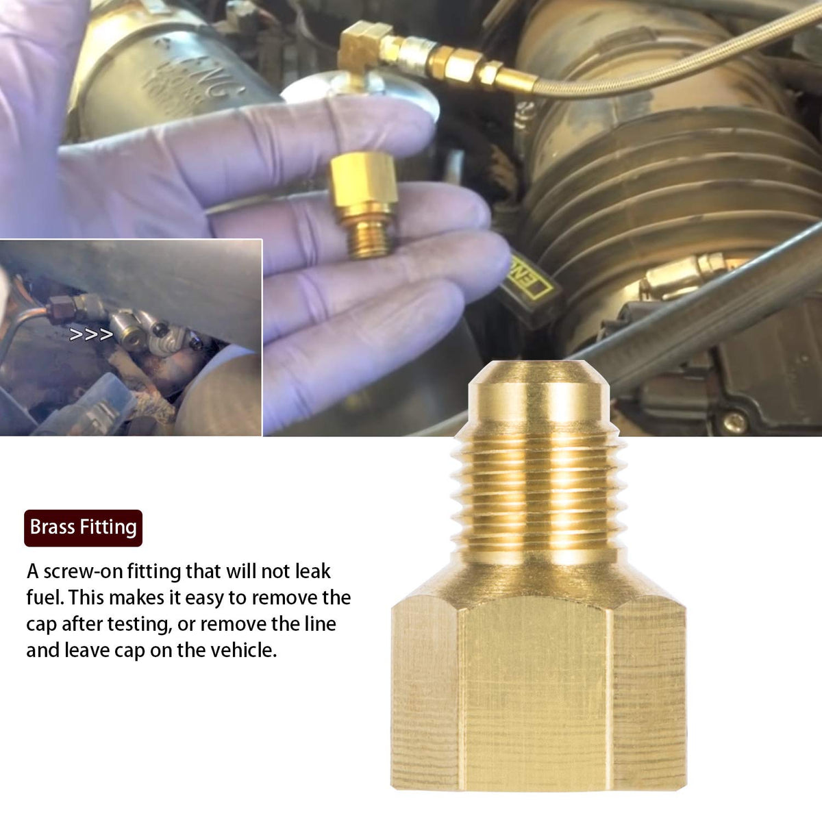 E-cowlboy extended hose and Schrader connection enabling safe pressure checks