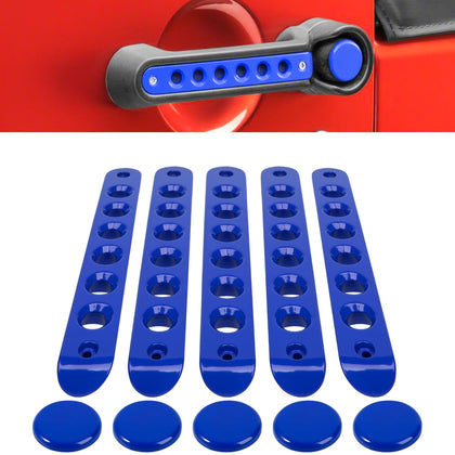 E-cowlboy front handle assembly showing bright blue finish and stylish upgrade