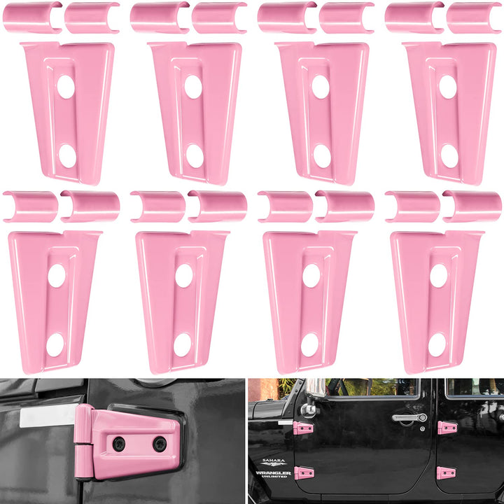 E-cowlboy front packaging assembly showing all eight pink hinge covers and value