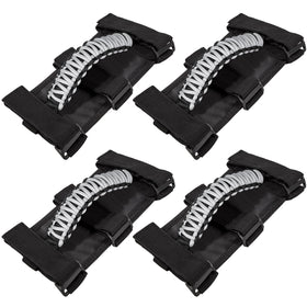 E-cowlboy front view of 4-pack grab handles showing compact packaging and gray color benefit
