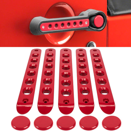 E-cowlboy front view of red grab handle set showing bold styling and easy upgrade