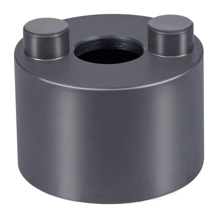 E-cowlboy front view of socket showing drive and pin openings, ensures proper fit