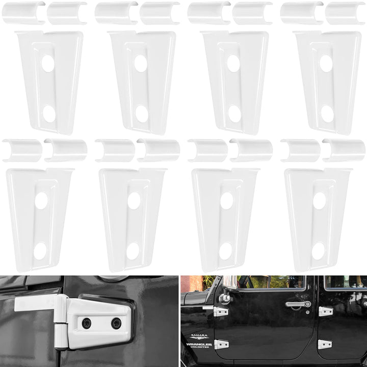 E-cowlboy front packaging showing full eight-piece white hinge trim benefit protection