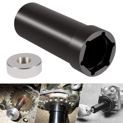 E-cowlboy front view of mainshaft wrench showing full socket and benefit of exact fit