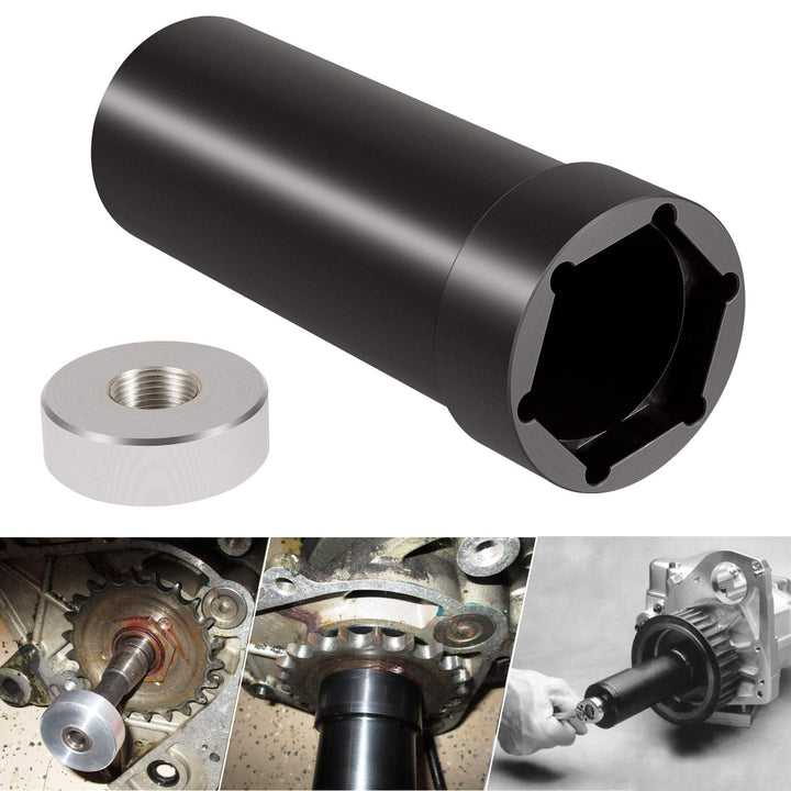 E-cowlboy front view of mainshaft wrench showing full socket and benefit of exact fit