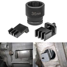 E-cowlboy front view of assembled flywheel locking tool showing durable design and quick fit