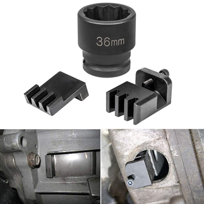 E-cowlboy front view of assembled flywheel locking tool showing durable design and quick fit
