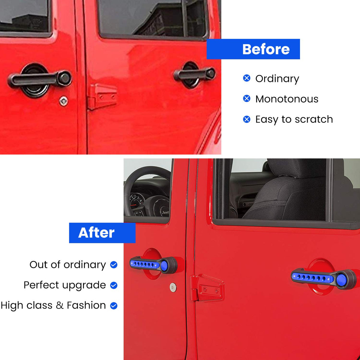 E-cowlboy handle beside ruler demonstrating exact fit and correct scale