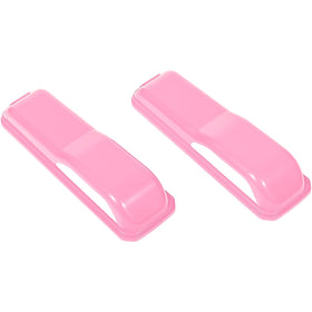 E-cowlboy hinge cover on parked Jeep showing stylish pink accent benefit