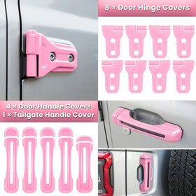 E-cowlboy hood latch detail installed with pink cover providing neat protected appearance