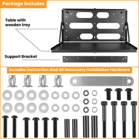 E-cowlboy in-use at campsite for food prep and quick outdoor workstation