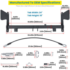 E-cowlboy installation hardware laid out for straightforward assembly