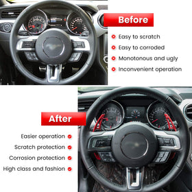 E-cowlboy installed on Mustang interior showing improved aesthetics and ergonomic benefit