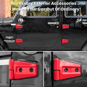 E-cowlboy installed on front door hinge showing neat fit and improved appearance