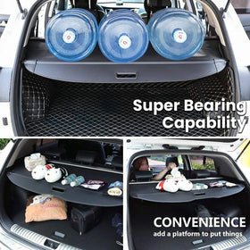 E-cowlboy installed in Nissan Rogue wide shot showing clean concealed cargo