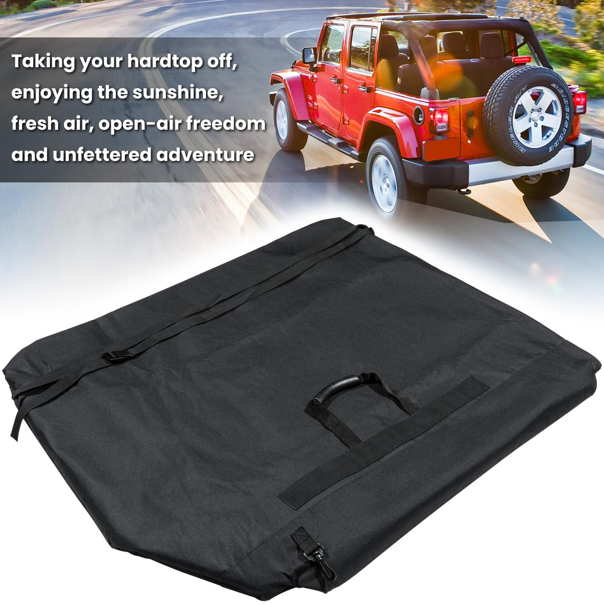 E-cowlboy lifestyle shot of bag loaded and carried to a trailhead for safe transport