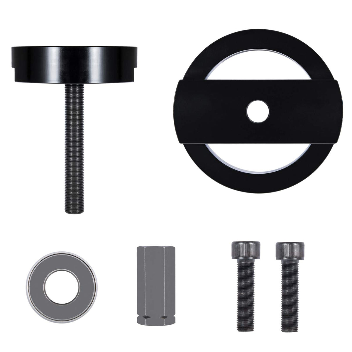 E-cowlboy on a workbench with sockets and seal parts for shop-ready convenience benefit