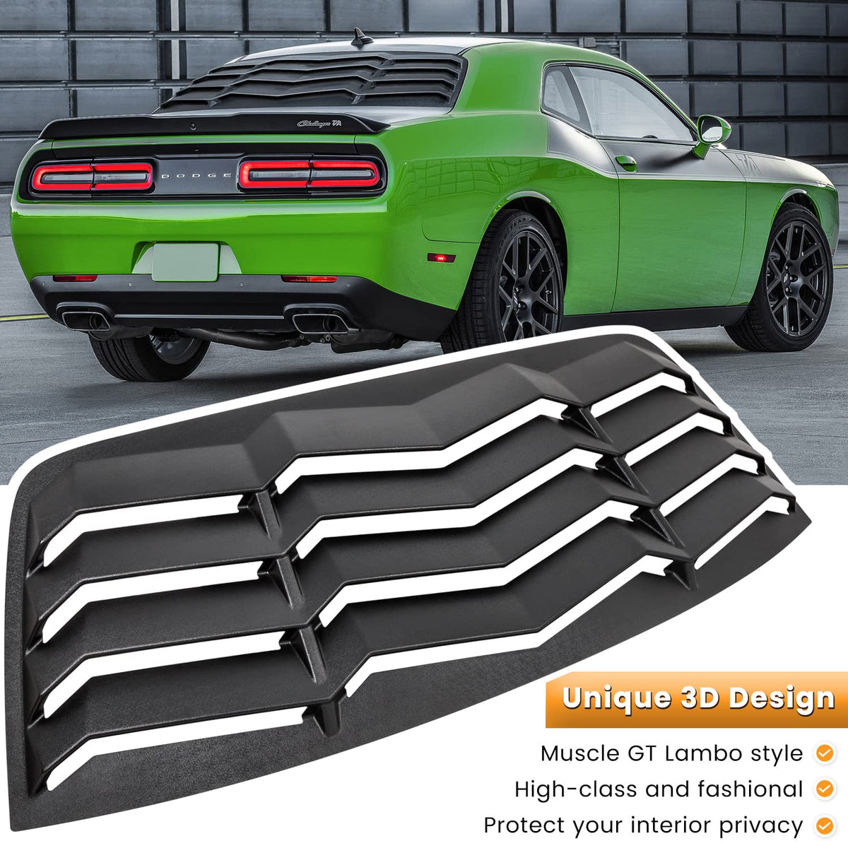 E-cowlboy louver close-up showing slat texture and durable matte finish