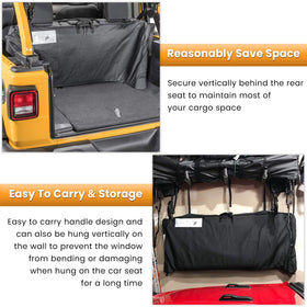 E-cowlboy bag mounted behind rear seats saves cargo space and secures panels