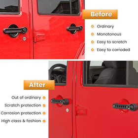 E-cowlboy mounted on Jeep front door enhancing exterior visual appeal