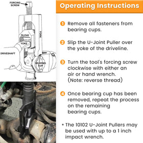 E-cowlboy puller installed on truck driveshaft saving workshop labor time
