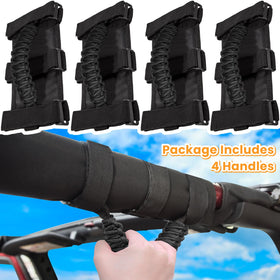 E-cowlboy package contents laid out showing four handles and easy no-tool installation components