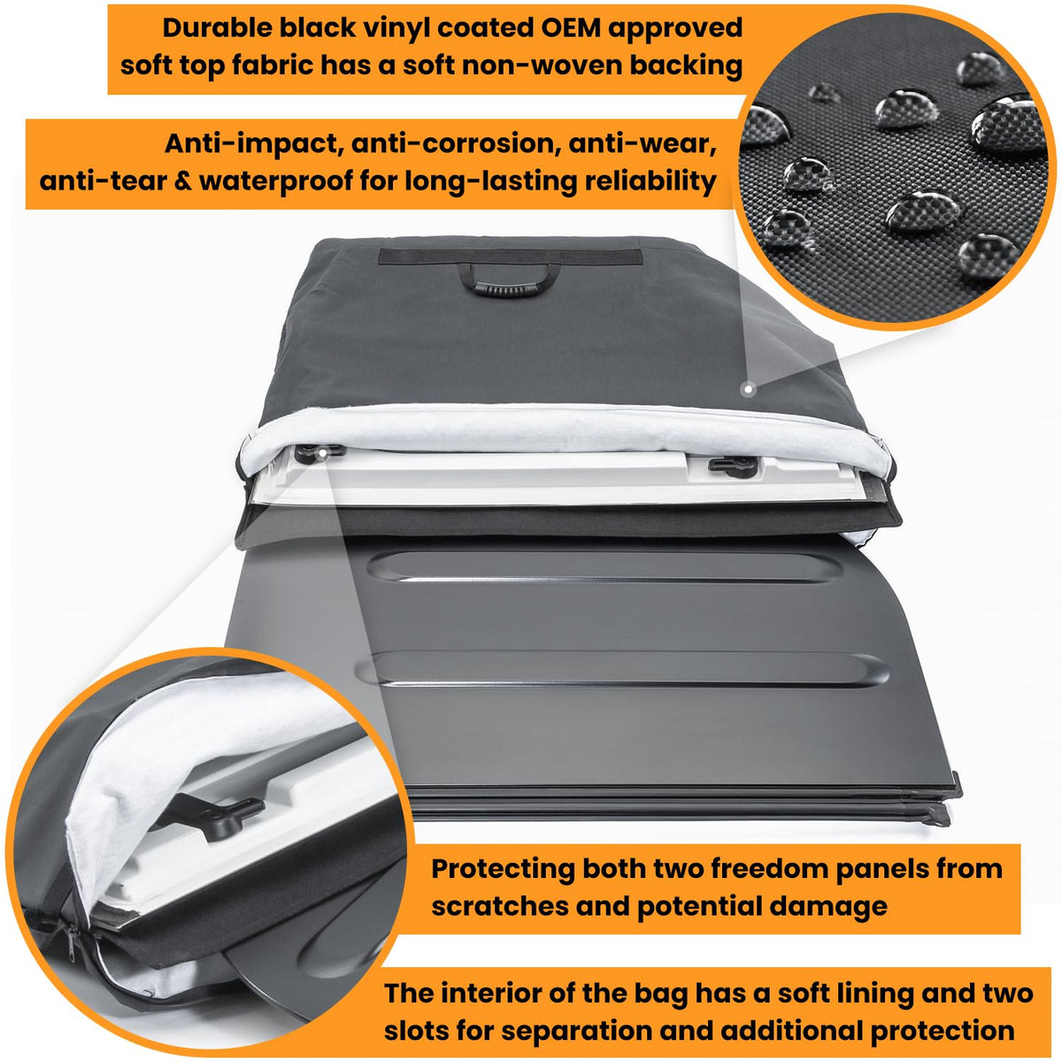 E-cowlboy image of two separated slots keeping Jeep panels isolated and safe